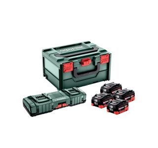 BATERIJE IN POLNILNIKI METABO BASIC SET LIHD 4X10.0 AH