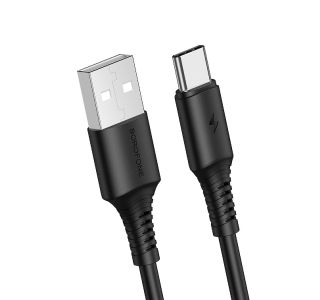 BOROFONE PODATKOVNI KABEL BX47 TYPE C NA USB 1M QC 3A ČRN