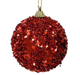 FI 8 CM, RDEČA Z BLEŠČICAMI