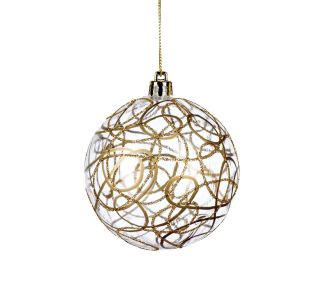 BUNKA IZ UMETNE MASE GLOSSTYLE 80 MM 6 KOS TRANSPARENT ZLATE