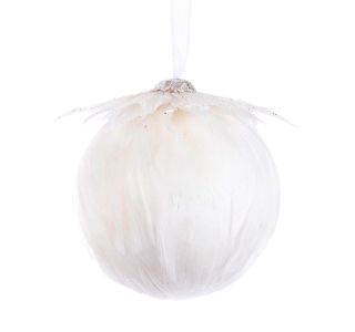 BUNKA ZA NOVOLETNO JELKO BELE BARVE, FI 70 MM