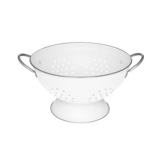 PRIPOMOČEK ZA ODCEJANJE MAKU CEDILO Z DVEMA ROČAJEMA 16.5 X21 CM BELO ALI ČRNO