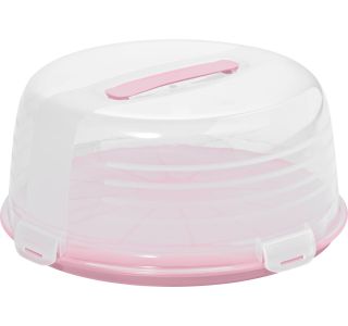 POSODA ZA SHRANJEVANJE CURVER ŠKATLA ZA TORTO SVETLO ROZA OKROGLA