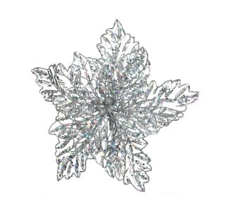 DEKORACIJA DECORIS BOŽIČNA ZVEZDA NA SPONKI 23.5 CM SREBRNA DEKORACIJA DECORIS BOŽIČNA ZVEZDA NA SPONKI 23.5 CM SREBRNA