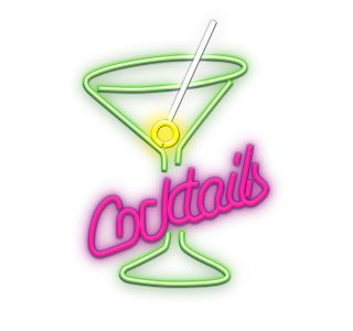 DEKORAT. STENSKA SVETILKA FOREVER NEON LED COCKTAILS