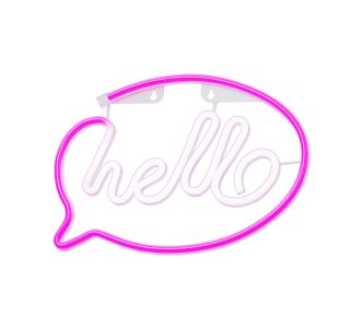 DEKORAT. STENSKA SVETILKA FOREVER NEON LED HELLO
