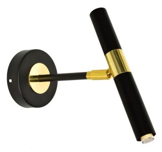 DEKORAT. STENSKA SVETILKA MILAGRO MONZA ČRNA/ZLATA 1XG9 MLP6332