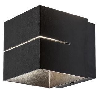 DEKORAT. STENSKA SVETILKA RABALUX KAUNAS 1XG9 KOCKA ČRNA