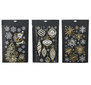 DEKORATIVNA NALEPKA DECORIS PLASTIČNA BELA/ZLATA 29X41 CM. SORT