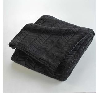 DEKORATIVNA ODEJA DOUCEUR D'INTÉRIEUR FLANELA 180X220 Z VZROCEM ARYA ČRNA