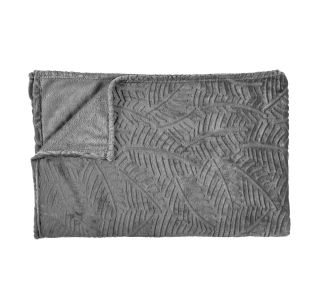 DEKORATIVNA ODEJA HOME DECO FLANELA 140X200 CM, SIVA Z VZORCEM