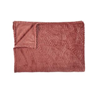 DEKORATIVNA ODEJA HOME DECO FLANELA 140X200 CM, TERRACOTTA Z VZORCEM
