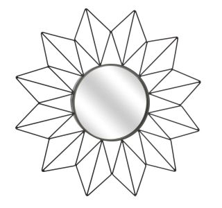 DEKORATIVNO OGLEDALO HOME DECO OGLEDALO S KOV. OKVIRJEM SONCE FI 50CM