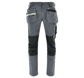 DELOVNE HLAČE SARA MONTER DO PASU ŠT. 62 SIVO / ČRNE