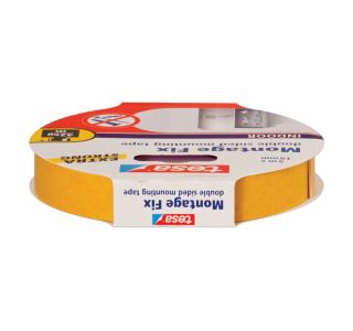 OBOJESTRANSKI LEPILNI TRAK TESA MONTAŽNI ZA NOTRANJO UPORABO BEL 5MX19MM OBOJESTRANSKI LEPILNI TRAK TESA MONTAŽNI ZA NOTRANJO UPORABO BEL 5MX19MM