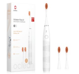 ELEKTRIČNA ZOBNA ŠČETKA OCLEAN FLOW S BELA, SONIČNI MOTOR