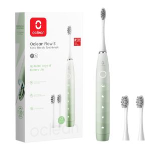 ELEKTRIČNA ZOBNA ŠČETKA OCLEAN FLOW S ZELENA, SONIČNI MOTOR