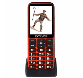 EVOLVEO EASYPHONE LT EP-880 TELEFON NA TIPKE ZA STAREJŠE 4G RDEČ