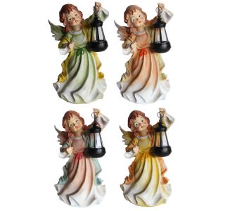 FIGURA, OKRASNA ANGEL S SOLARNO LUČKO VIŠ. 40 CM