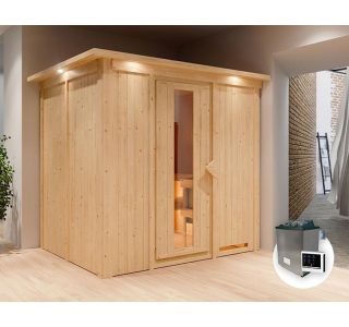 FINSKA SAVNA SODIN 2+ 9KW GRELEC ZR PREDNJI VHOD+STREŠ.VENEC