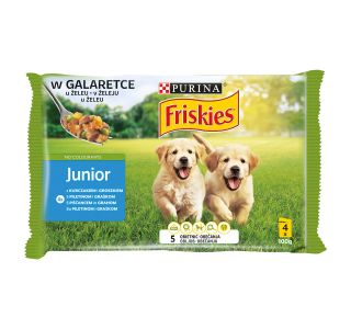 MOKRA HRANA ZA PSA FRISKIES V ŽELEJU JUNIOR 4X100 G MOKRA HRANA ZA PSA FRISKIES V ŽELEJU JUNIOR 4X100 G