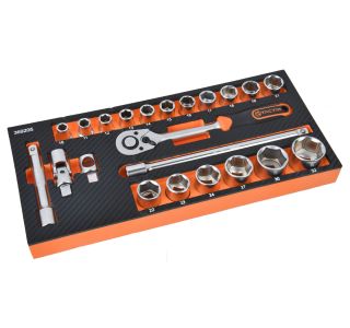 GARNITURA ORODJA TACTIX 22 KOS KLJUČI V VLOŽKU NASADNI 1/2 10-32 MM GARNITURA ORODJA TACTIX 22 KOS KLJUČI V VLOŽKU NASADNI 1/2 10-32 MM