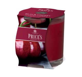 SVEČA V KOZARCU PRICES GLASS BLACK CHERRY