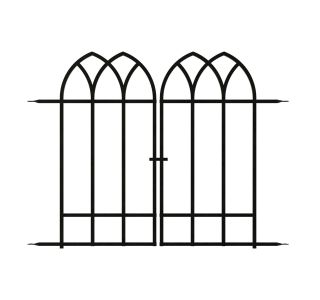 VRTNA OGRAJA GOTHIC VRATCA 92 V X 92 Š ČRNA
