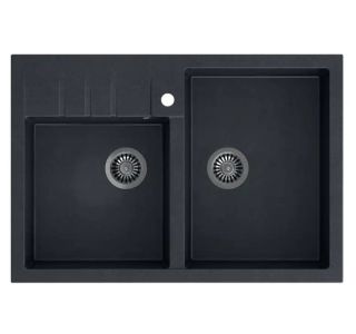 GRANITAL POMIVALNO KORITO QUADRON BILL 120 ČRN- SREBRN