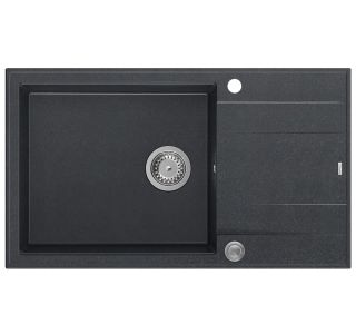 GRANITAL POMIVALNO KORITO QUADRON EVAN 136 XL ČRN DIAMANT