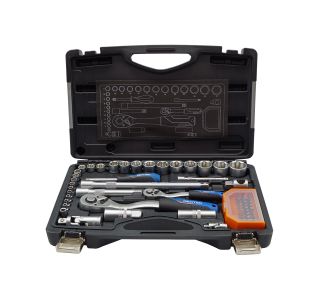 GRT NASADNIH KLJUČEV DEXTER 64-DELNA V KOVČKU 1/4 IN 1/2