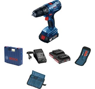 AKUMULATORSKI UDARNI VRTALNI VIJAČNIK BOSCH GSB 180-LI PROFESSIONAL S 23-DELNIM KOMPLETOM PRIBORA