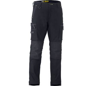 HLAČE BISLEY DO PASU CARGO FLX & MOVE STRETCH ČRNE 50