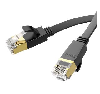 HOCO OMREŽNI INTERNET KABEL US07 PLOŠČAT 1GBPS 10 METROV ČRN