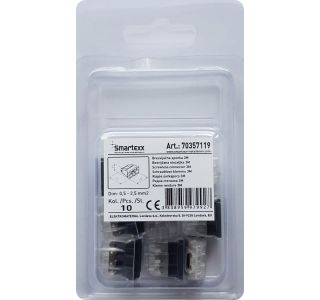 INŠTALACIJSKA SPONKA SMARTEXX SDK 3 BREZVIJAČNA 0.5 - 2.5MM2 ZA TRDE ŽICE