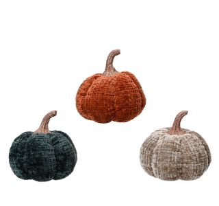 JESENSKA DEKORACIJA DECORIS BUČA POLIESTER, 12X12X13C CM,SORTIRANO