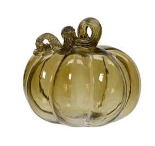 JESENSKA DEKORACIJA DECORIS BUČA STEKLENA 15X15X12.5 CM