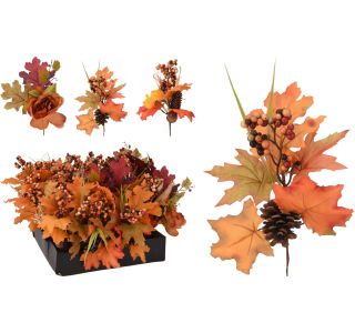 JESENSKA DEKORACIJA EH OKRAS JESENSKO LISTJE 24 CM, SORTIRANO