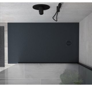 KAD ZA PRHANJE, KOTNA AQUAESTIL STONE 100X90 ČRNA