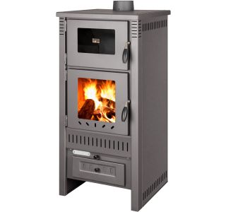 KAMINSKA PEČ TAURUS S PEČICO IN TERMOMETROM, ČRNA KAMINSKA PEČ TAURUS S PEČICO IN TERMOMETROM, ČRNA