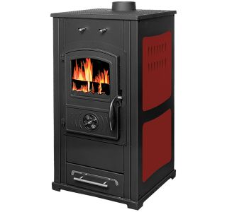 KAMINSKA PEČ TERMO SISTEM TERMO LUXX CAST IRON PREMIUM BORDO RDEČA