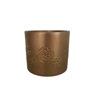 KERAMIČNI NOTRANJI LONEC POTTERY POTS EVA 150 SNEŽINKE GOLD PEARL 138X125MM ZA L12