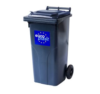 KONTEJNER - ZABOJNIK EKO LUX SMETNJAK 120 L PVC ČRN ZABOJNIK+KOLO+OS