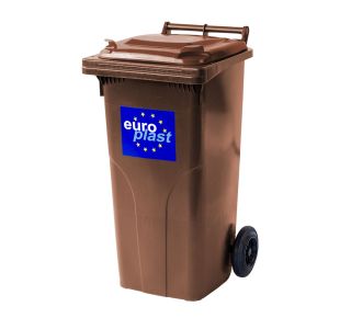 KONTEJNER - ZABOJNIK EKO LUX SMETNJAK 120 L PVC RJAV ZABOJNIK+KOLO+OS
