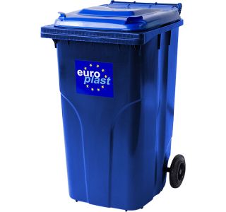 KONTEJNER - ZABOJNIK EKO LUX SMETNJAK 240L PVC MODER/ MODER ZABOJNIK+KOLO+OS
