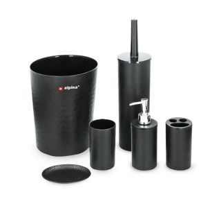 KOPALNIŠKA GALANTERIJA ALPINA 6V1 KOMPLET ZA WC ČRNA
