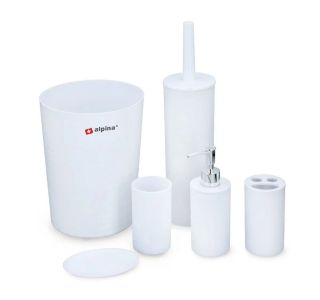KOPALNIŠKA GALANTERIJA ALPINA 6V1 KOMPLET ZA WC BELA