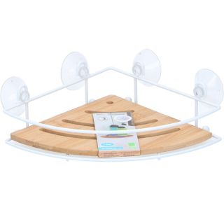 KOPALNIŠKA GALANTERIJA BATH AND BEYOND KOTNA POLICA BAMBUS