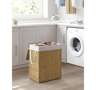 KOŠ ZA PERILO SONGMICS RATAN 90L NARAVNA