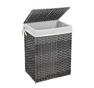 KOŠ ZA PERILO SONGMICS RATAN 90L SIVA